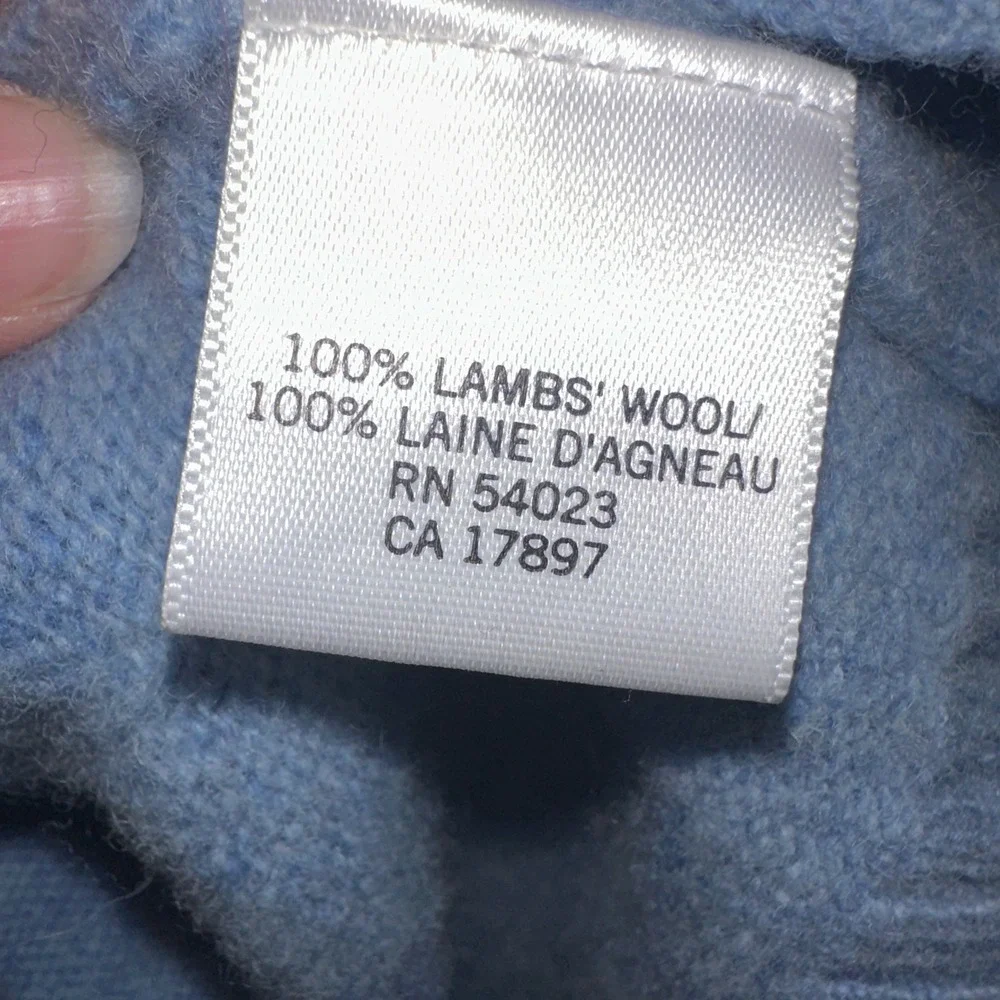 Banana Republic Mens Blue 100% Lambswool‎ V-Neck Sweater Large HOL 08 595834